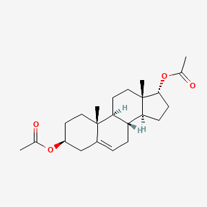 molecular formula C23H34O4 B13766457 Androst-5-ene-3-beta,17-alpha-diol di(acetate) CAS No. 53991-48-3