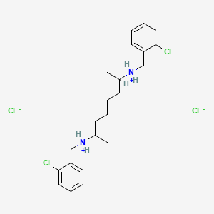 molecular formula C22H32Cl4N2 B13766485 N,N'-Bis(o-chlorobenzyl)-1,6-dimethyl-1,6-hexanediamine dihydrochloride CAS No. 7165-63-1