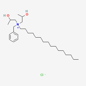molecular formula C29H54ClNO2 B13766528 Benzyl(hexadecyl)bis(2-hydroxypropyl)ammonium chloride CAS No. 65151-48-6