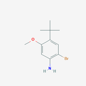 molecular formula C11H16BrNO B1376655 2-Bromo-4-(tert-butyl)-5-methoxyaniline CAS No. 1257834-30-2