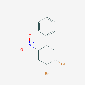 molecular formula C12H13Br2NO2 B13766556 (4,5-Dibromo-2-nitrocyclohexyl)benzene CAS No. 5330-52-9