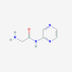 molecular formula C6H8N4O B13766579 Acetamide,2-amino-N-pyrazinyl- 