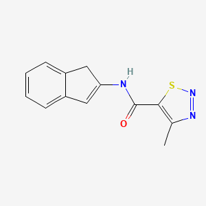 molecular formula C13H11N3OS B13766609 N-(1H-inden-2-yl)-4-methylthiadiazole-5-carboxamide 