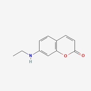 molecular formula C11H11NO2 B13766682 2H-1-Benzopyran-2-one, 7-(ethylamino)- CAS No. 71173-56-3