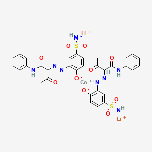molecular formula C32H28CoLi2N8O10S2 B13766685 dilithium;2-[(1-anilino-1,3-dioxobutan-2-yl)diazenyl]-4-azanidylsulfonylphenolate;cobalt(2+) CAS No. 67906-22-3