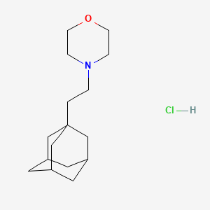 molecular formula C16H28ClNO B13766686 Adamantane, 1-(2-morpholinoethyl)-, hydrochloride CAS No. 52582-78-2
