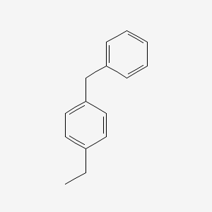 molecular formula C15H16 B13766693 Benzene, 1-ethyl-4-(phenylmethyl)- CAS No. 620-85-9
