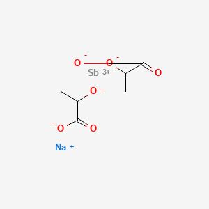 molecular formula C6H8NaO6Sb B13766731 Sodium antimony lactate CAS No. 68083-87-4