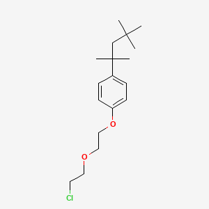 molecular formula C18H29ClO2 B13766742 Benzene, 1-[2-(2-chloroethoxy)ethoxy]-4-(1,1,3,3-tetramethylbutyl)- CAS No. 65925-28-2