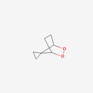 molecular formula C7H10O2 B13766766 Spiro(2,3-dioxabicyclo(2.2.1)heptane-7,1'-cyclopropane) CAS No. 67105-55-9