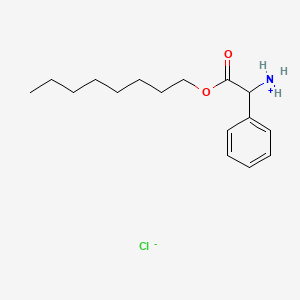 molecular formula C16H26ClNO2 B13766783 Glycine, 2-phenyl-, octyl ester, hydrochloride, D,L- CAS No. 69357-13-7