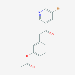 molecular formula C15H12BrNO3 B13766786 3-Acetoxybenzyl 5-bromo-3-pyridyl ketone CAS No. 898766-56-8