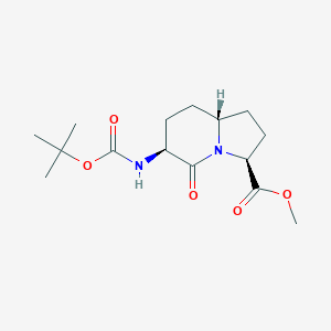 (3S,6S,8AR)-methyl 6-((tert-butoxycarbonyl)amino)-5-oxooctahydroindolizine-3-carboxylate