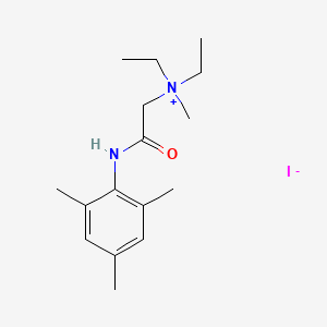 molecular formula C16H27IN2O B13766866 Ethanaminium, N,N-diethyl-N-methyl-2-oxo-2-((2,4,6-trimethylphenyl)amino)-, iodide CAS No. 68638-18-6