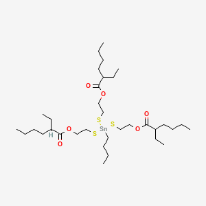 molecular formula C34H66O6S3Sn B13766979 Butyltris[[2-[(2-ethyl-1-oxohexyl)oxy]ethyl]thio]stannane CAS No. 67939-23-5