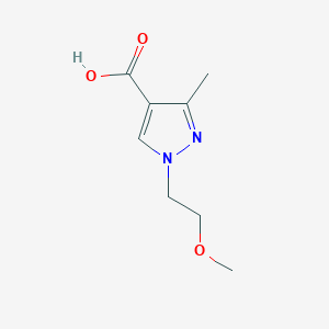molecular formula C8H12N2O3 B1376698 1-(2-methoxyethyl)-3-methyl-1H-pyrazole-4-carboxylic acid CAS No. 1343805-24-2