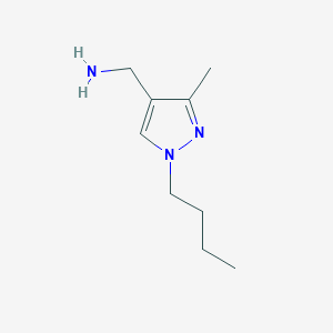 molecular formula C9H17N3 B1376699 (1-butyl-3-methyl-1H-pyrazol-4-yl)methanamine CAS No. 1343506-85-3