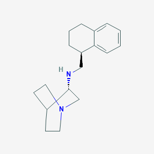molecular formula C18H26N2 B137670 (3S)-N-[[(1S)-1,2,3,4-Tetrahydro-1-naphthalenyl]methyl]-1-azabicyclo[2.2.2]octan-3-amine CAS No. 177793-80-5