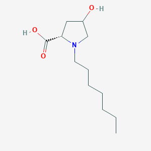 molecular formula C12H23NO3 B13767010 N-Heptyl-Hyp-OH 