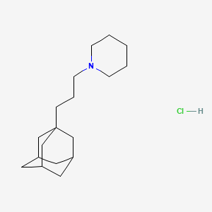 molecular formula C18H32ClN B13767032 Adamantane, 1-(3-piperidinopropyl)-, hydrochloride CAS No. 52582-82-8