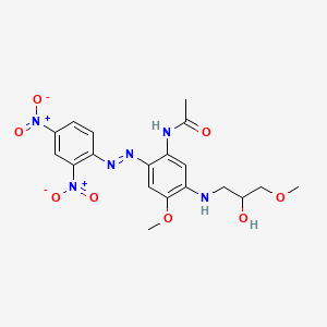 molecular formula C19H22N6O8 B13767059 N-[2-[(2,4-Dinitrophenyl)azo]-5-[(2-hydroxy-3-methoxypropyl)amino]-4-methoxyphenyl]acetamide CAS No. 68901-08-6