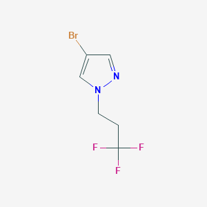 molecular formula C6H6BrF3N2 B1376708 4-bromo-1-(3,3,3-trifluoropropyl)-1H-pyrazole CAS No. 1343062-63-4