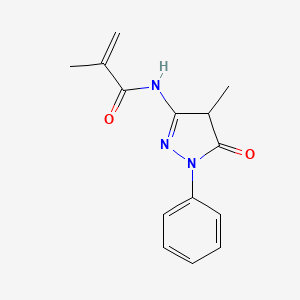 molecular formula C14H15N3O2 B13767111 N-(4,5-Dihydro-4-methyl-5-oxo-1-phenyl-1H-pyrazol-3-yl)methacrylamide CAS No. 53810-90-5