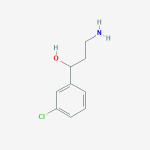 molecular formula C9H12ClNO B1376712 3-Amino-1-(3-chlorophenyl)propan-1-ol CAS No. 1221187-20-7