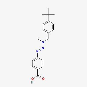 molecular formula C19H23N3O2 B13767151 p-(3-(p-tert-Butylbenzyl)-3-methyl-1-triazeno)benzoic acid CAS No. 65542-20-3