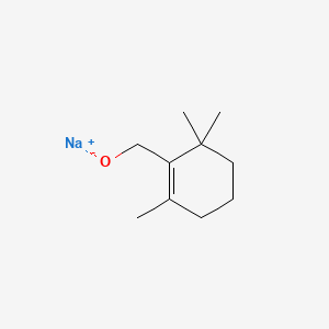 molecular formula C10H17NaO B13767158 Cyclohexanemethanol, 2,2,6-trimethyl-, didehydro deriv., sodium salt CAS No. 68856-42-8