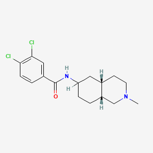 molecular formula C17H22Cl2N2O B13767184 cis-6-(3,4-Dichlorobenzamido)-2-methyldecahydroisoquinoline CAS No. 57464-35-4