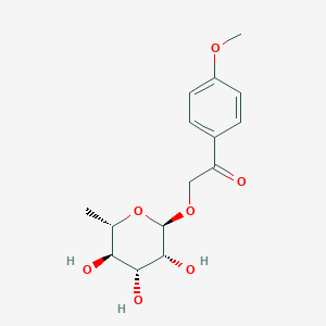1-(4-Methoxyphenyl)-2-[(2R,3R,4R,5R,6S)-3,4,5-trihydroxy-6-methyloxan-2-yl]oxyethanone