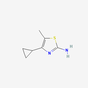 molecular formula C7H10N2S B1376726 4-Cyclopropyl-5-methyl-1,3-thiazol-2-amine CAS No. 1469044-50-5