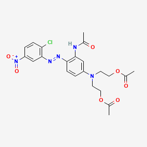 molecular formula C22H24ClN5O7 B13767264 Acetamide, N-[5-[bis[2-(acetyloxy)ethyl]amino]-2-[(2-chloro-5-nitrophenyl)azo]phenyl]- CAS No. 66214-53-7