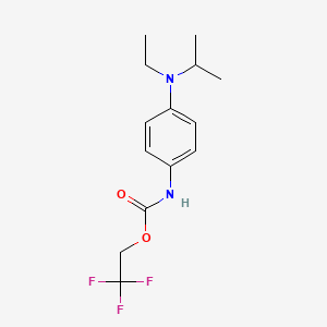 molecular formula C14H19F3N2O2 B1376729 2,2,2-trifluoroethyl N-{4-[ethyl(propan-2-yl)amino]phenyl}carbamate CAS No. 1477628-77-5