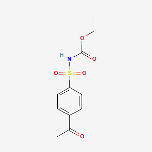 molecular formula C11H13NO5S B13767361 Ethyl 4-acetylphenylsulphonylcarbamate CAS No. 61827-68-7