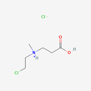 molecular formula C6H13Cl2NO2 B13767476 N-Methyl-N-(2-chloroethyl)-beta-alanine hydrochloride CAS No. 89583-19-7