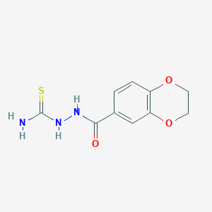 N-(carbamothioylamino)-2,3-dihydro-1,4-benzodioxine-6-carboxamide