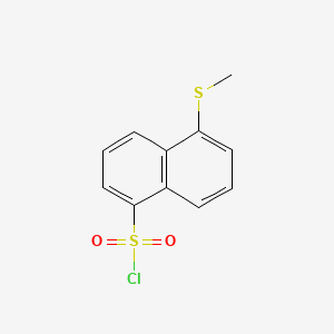 molecular formula C11H9ClO2S2 B13767511 5-(Methylthio)-1-naphthalenesulfonyl chloride CAS No. 53135-95-8