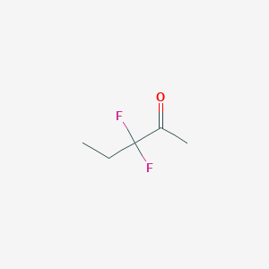 molecular formula C5H8F2O B13767582 3,3-Difluoro-2-pentanone 