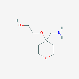 2-{[4-(Aminomethyl)oxan-4-yl]oxy}ethan-1-ol
