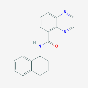 molecular formula C19H17N3O B13767630 N-(1,2,3,4-Tetrahydro-1-naphthalenyl)-5-quinoxalinecarboxamide 