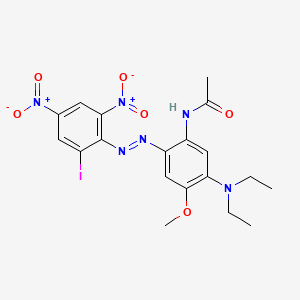 molecular formula C19H21IN6O6 B13767654 N-[5-(Diethylamino)-2-[(2-iodo-4,6-dinitrophenyl)azo]-4-methoxyphenyl]acetamide CAS No. 54292-17-0