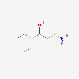 molecular formula C8H19NO B1376767 1-Amino-4-ethylhexan-3-ol CAS No. 1447965-83-4