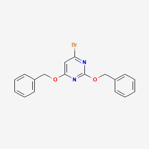 molecular formula C18H15BrN2O2 B13767695 2,4-Bis(benzyloxy)-6-bromopyrimidine CAS No. 70523-27-2