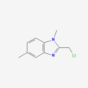 molecular formula C10H11ClN2 B13767698 2-(Chloromethyl)-1,5-dimethyl-1H-benzo[d]imidazole CAS No. 68426-73-3