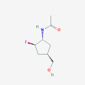 N-[(1R,2R,4S)-2-fluoro-4-(hydroxymethyl)cyclopentyl]acetamide