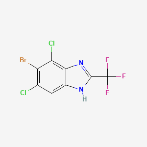 molecular formula C8H2BrCl2F3N2 B13767716 Benzimidazole, 5-bromo-4,6-dichloro-2-(trifluoromethyl)- CAS No. 89427-17-8