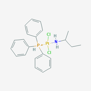 molecular formula C22H27Cl2NPPt+ B13767717 butan-2-amine;dichloroplatinum;triphenylphosphanium 
