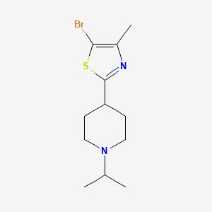 molecular formula C12H19BrN2S B1376781 5-Bromo-2-(1-isopropylpiperidin-4-yl)-4-methylthiazole CAS No. 1361116-64-4